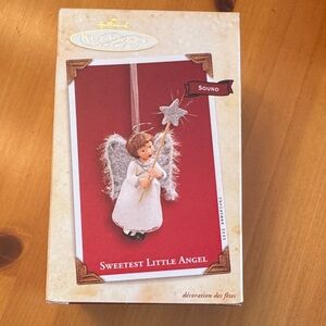 Hallmark Sweet Angel Ornament with Silver Wings